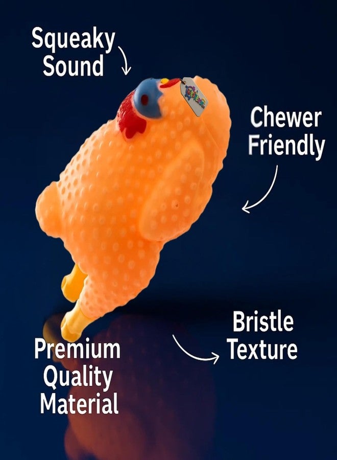 Western Era Turkey Chicken Squeaky Dog Toy | Realistic Roasted Bird Design | Fun Chew & Play Toy for Dogs | Soft Rubber Squeaker Toy for Puppies, Small & Medium Breeds | Fetch & Stress Relief - Image 4